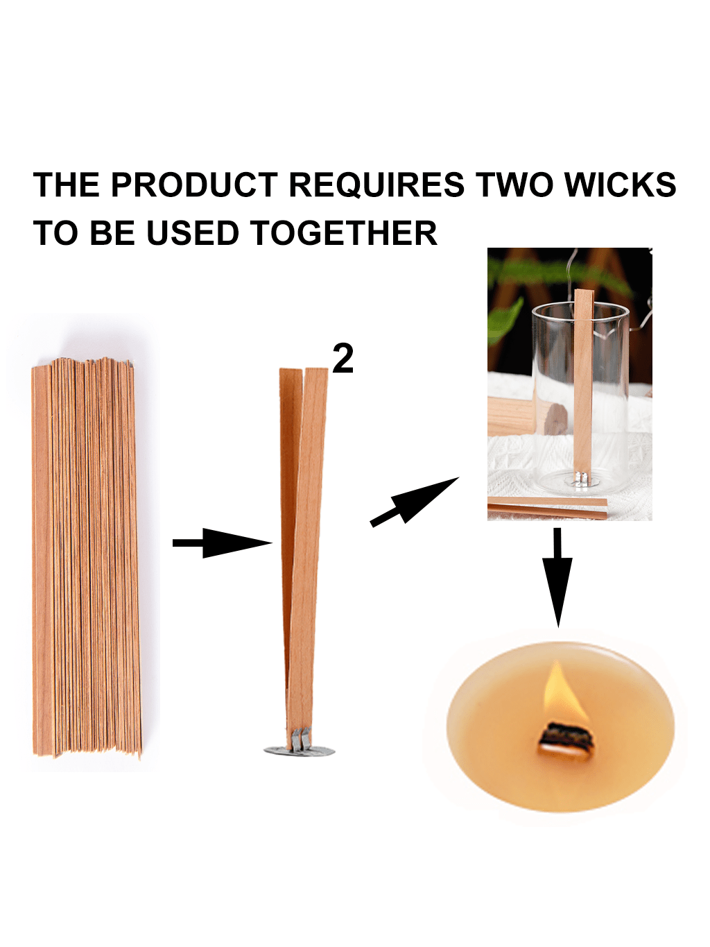 40Pcs Smokeless Cherry Wood Ca - Wooden Wick Candle 评论和价格
