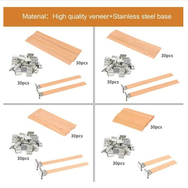 30pcs High Quality Wooden Cand - Wooden Wick Candle 评论和价格