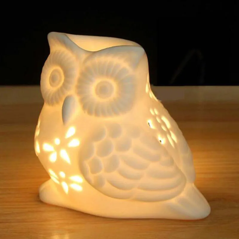 Porcelain Hollow Owl Aromather - Home Fragrance Oil Burner 评论和价格