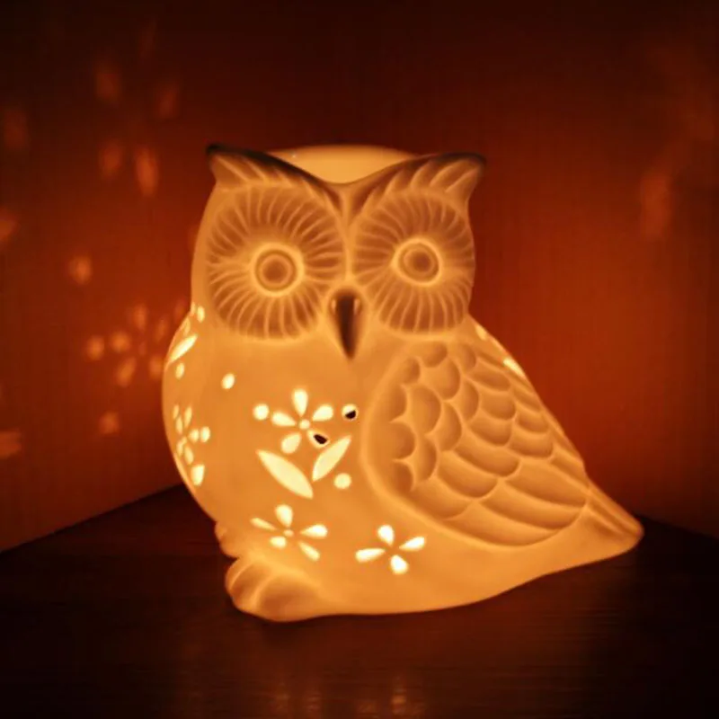 Porcelain Hollow Owl Aromather - Home Fragrance Oil Burner 评论和价格