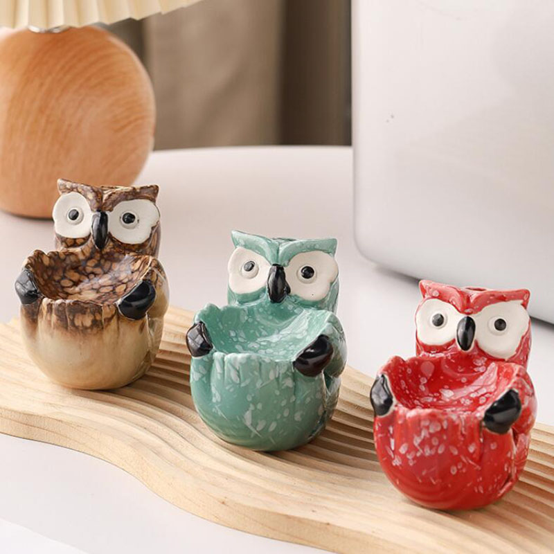 Ceramic Hollow Owl Aromatherap - Home Fragrance Oil Burner 评论和价格