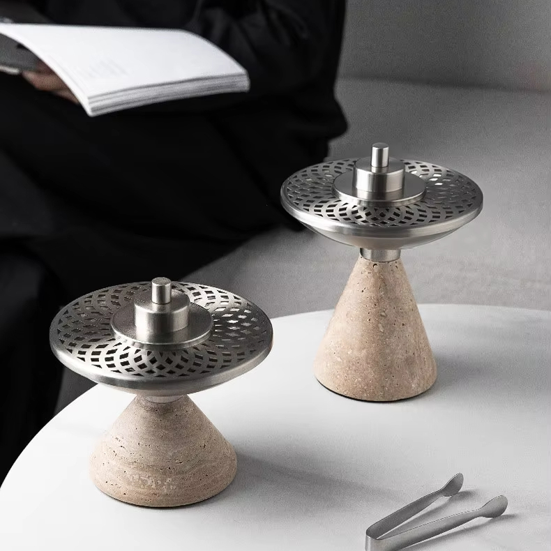 Natural Travertine Incense Bur - Home Fragrance Vanilla Cashmere 评论和价格